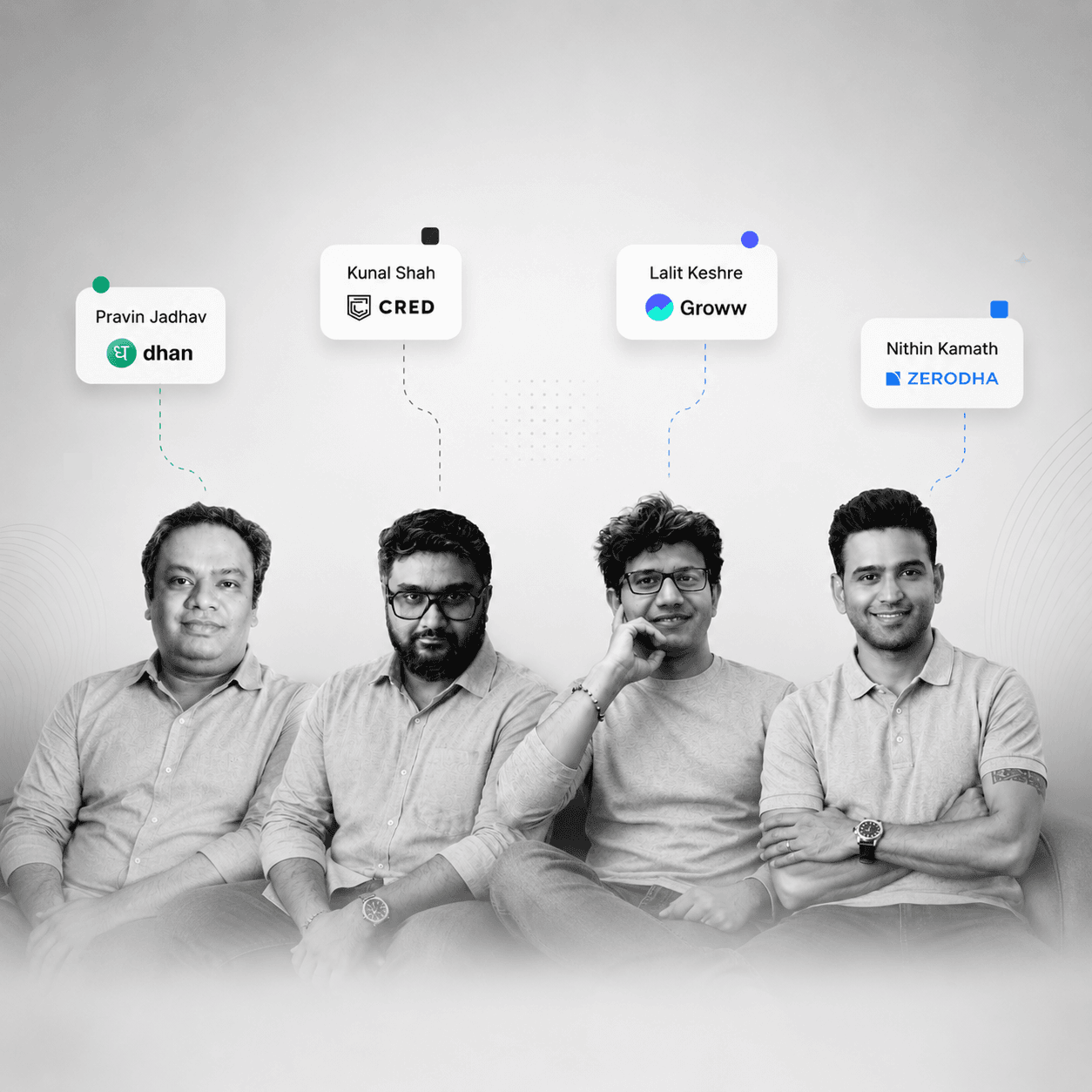 Pravin Jadhav, Kunal Shah, Lalit Keshre, Nithin Kamath